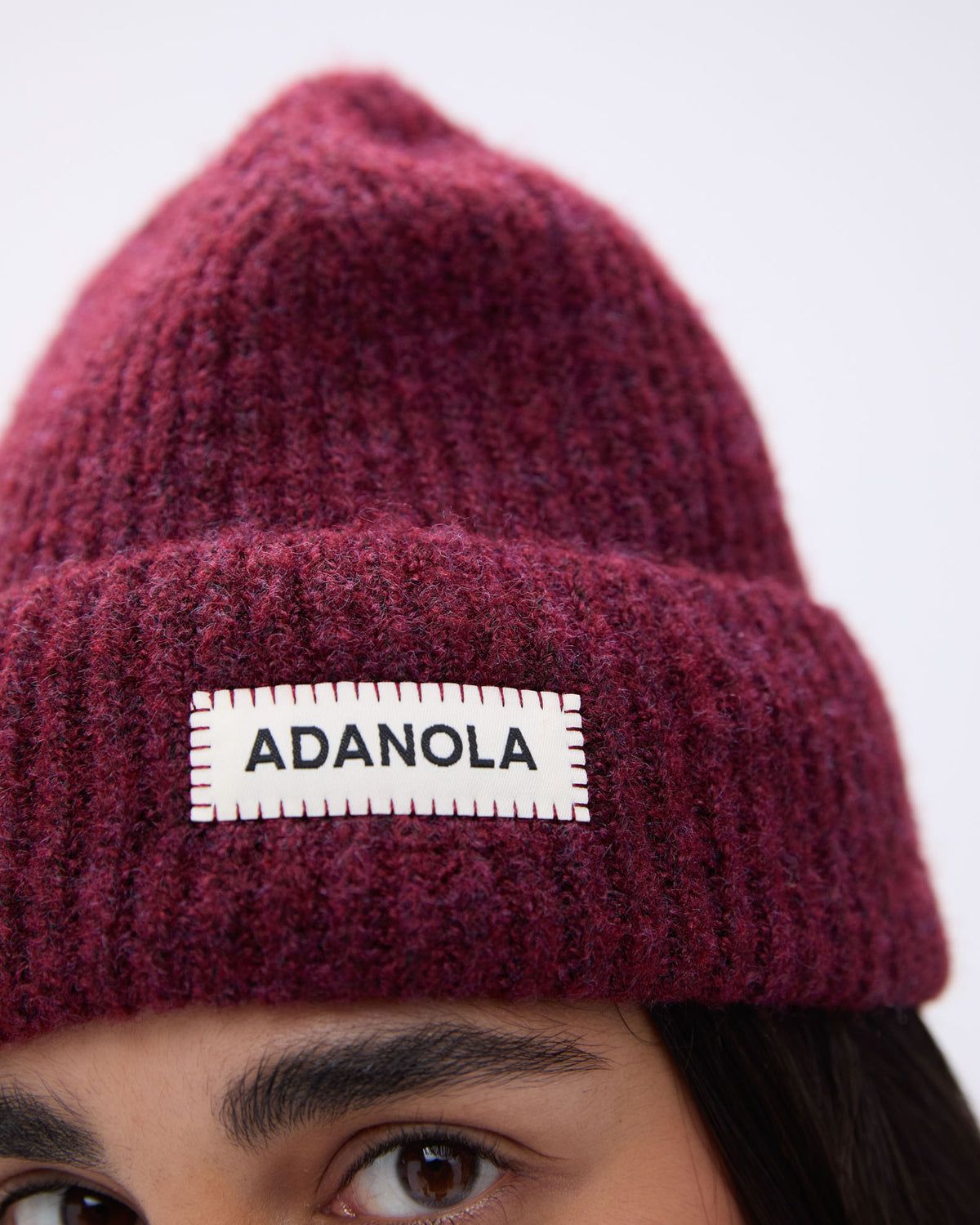 Adanola Knit Beanie Dunkelrosa | 12TVWXOMR