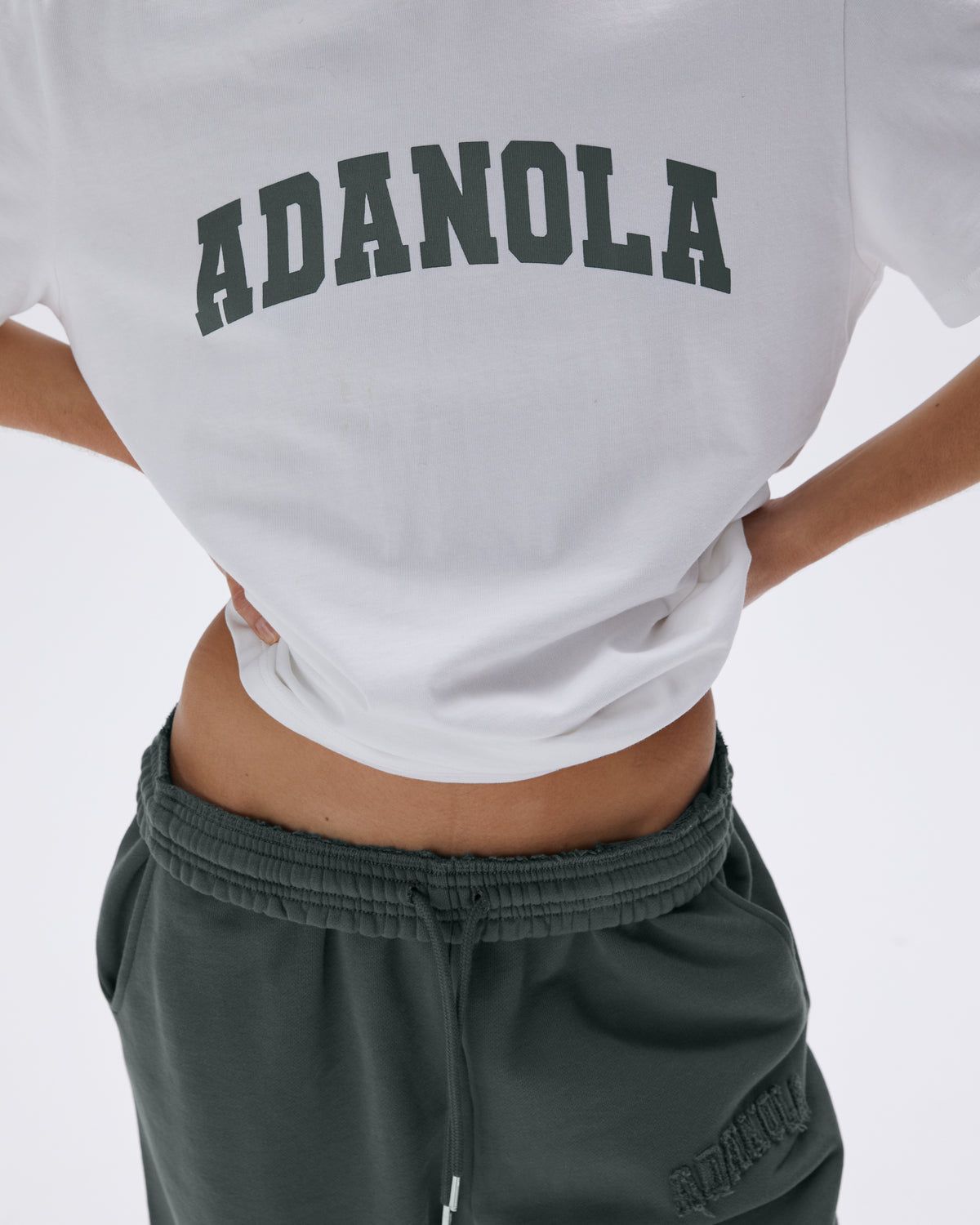 Adanola Varsity Oversized Short Sleeve T-shirt Weiß Grün | 05SIJTHKV